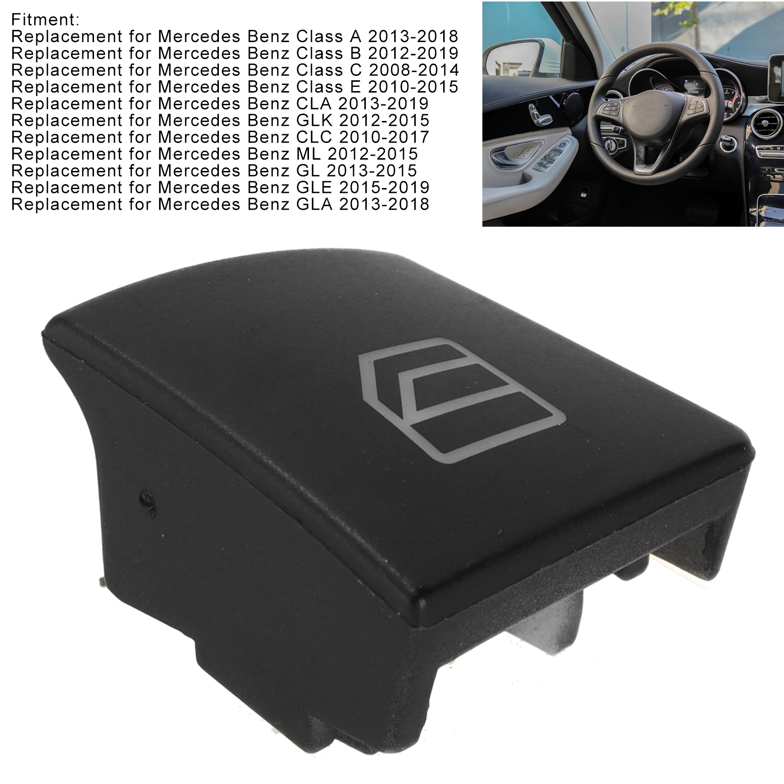 Fensterheberschalter Fahrerseite Für Mercedes-benz A-klasse, B-klasse, C-klasse, Cla, Glk Usw. (2012–2019) – Fensterheberschalter Für Linkslenker Mit Abs