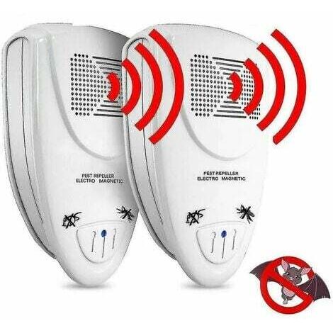 Ultraschall-fledermausabwehrgerät, 2er-pack, 100-240 V, 20-65 Khz, Abdeckungsbereich 100-800 M²
