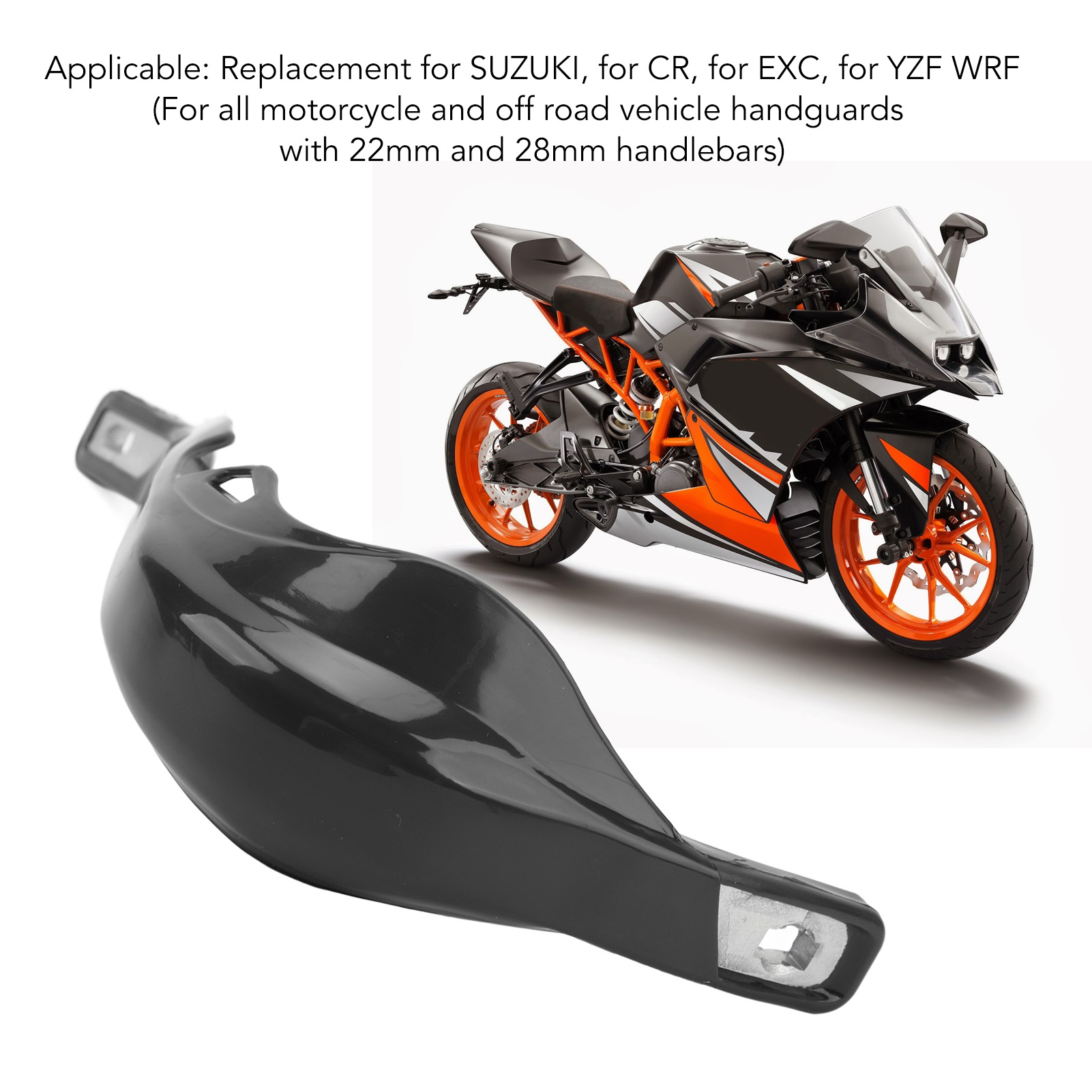 2 Motorrad-handschützer Mit 22-mm-/28-mm-befestigungssystem, Abs Und Metall – Windschutz Und Sicherheit