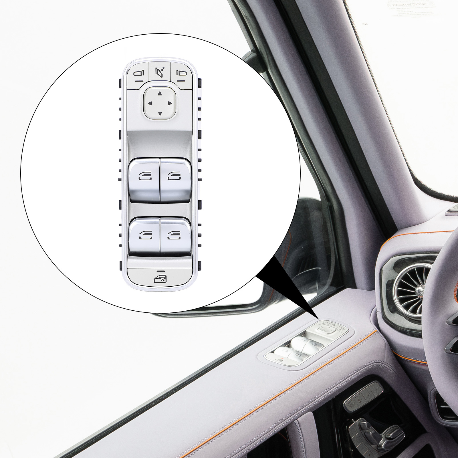 Elektrischer Fensterheberschalter Fahrerseite - Fensterheberhebelschalter 1679054501 Für G-klasse/gle-klasse (2018-2023)