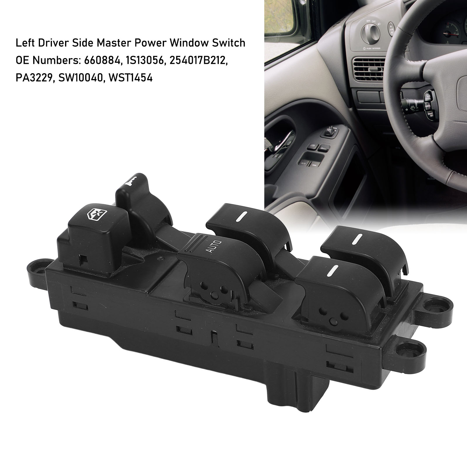 Elektrischer Fensterheberschalter Links (fahrerseite) 254017b212 Mit Touch-bedienung Für Nissan Quest 1999-2002