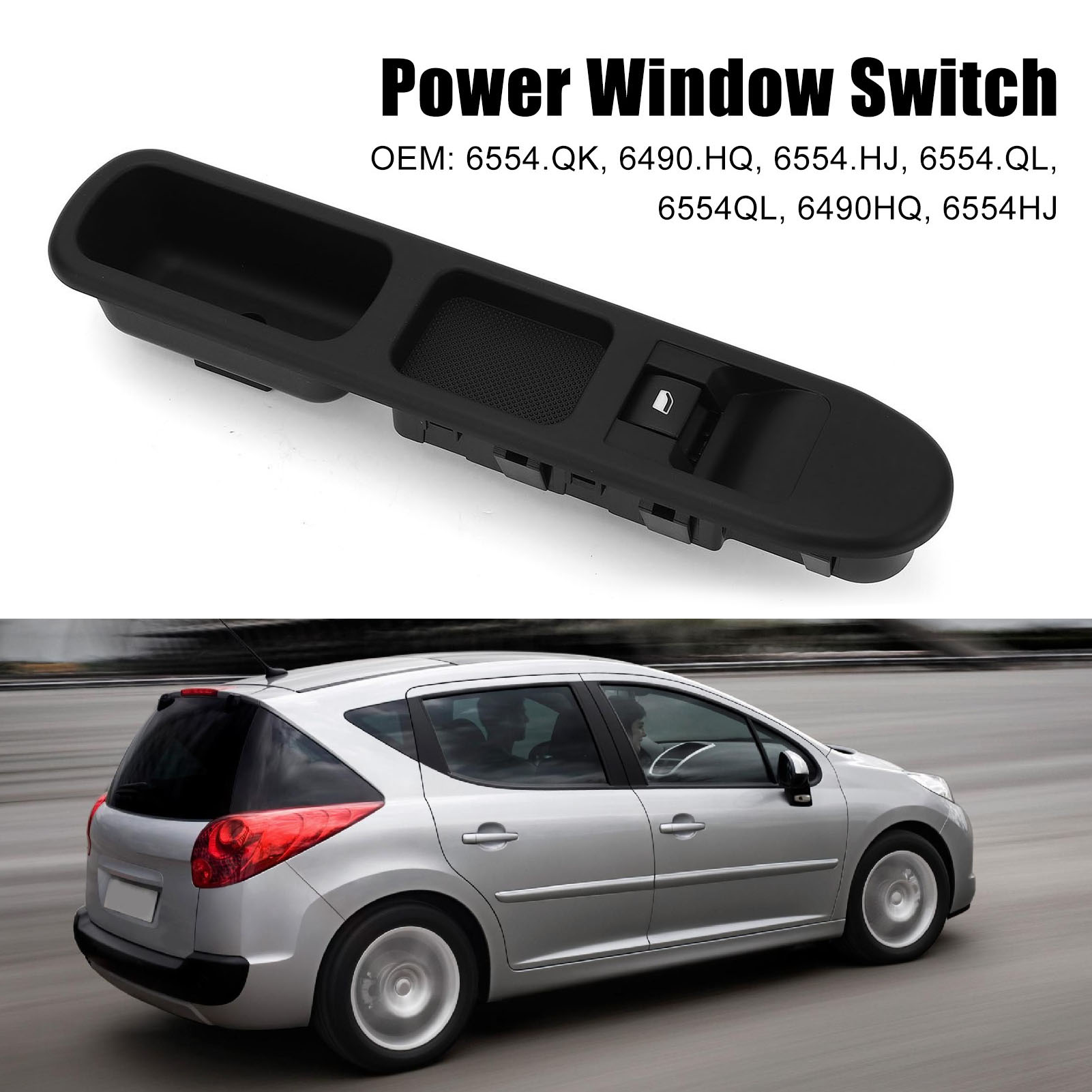 Elektrischer Fensterheberschalter 6554.hj Für Peugeot 207, Cc, Sw, Van – Schnelle Und Reaktionsschnelle Fensterhebersteuerung