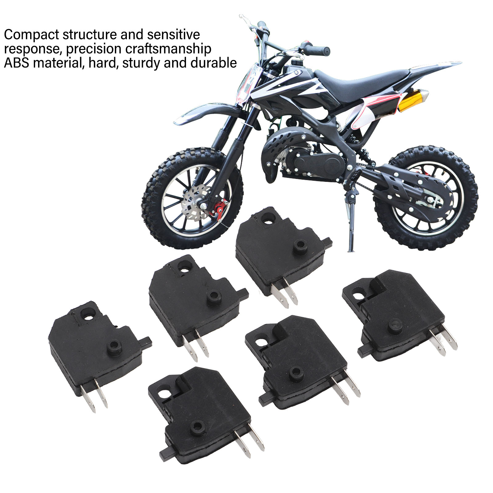 6-teiliger Schwarzer, Empfindlicher Kompakt-motorradbremsschalter Für Suzuki Gy6