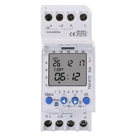 Ahc822 Zweikanal-digital-timer Mit Lcd-anzeige, 220 V, Programmierbar 7 Tage/24 Stunden.
