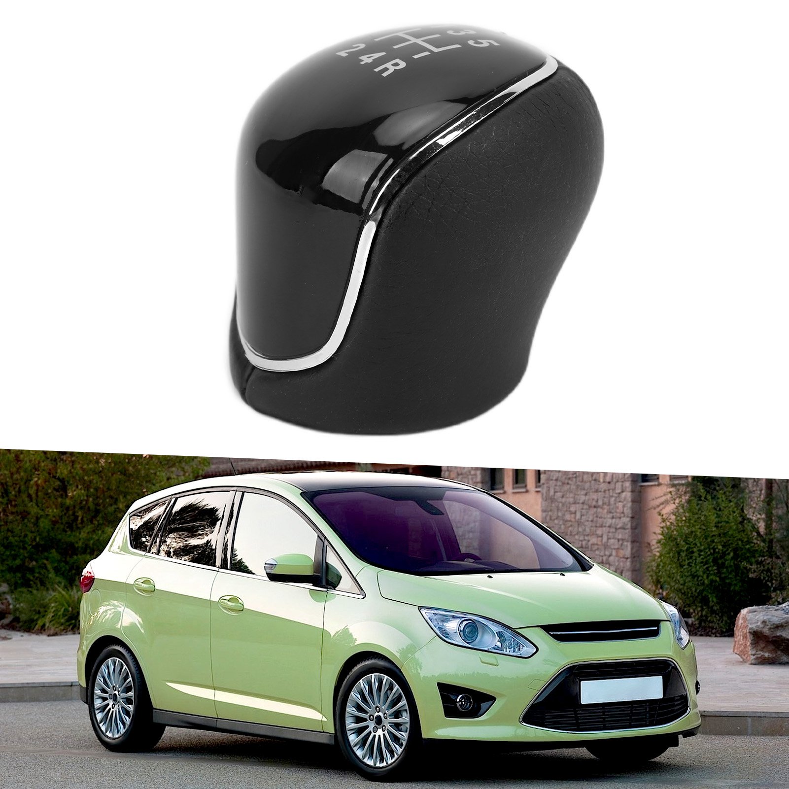 Schaltknauf Für Ford C-max Und Focus – Schwarz, Abs/pu – Kompatibel Mit Modellen Von 2007–2018
