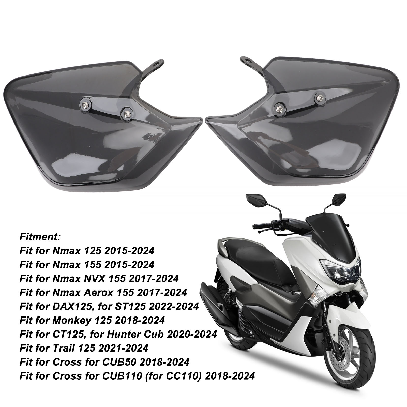 Abs-handschützer Für Dax125, St125, Monkey, Ct125 Und Trail Cross Motorräder – 2-teilig, Verstärkter Schutz, Einfache Montage