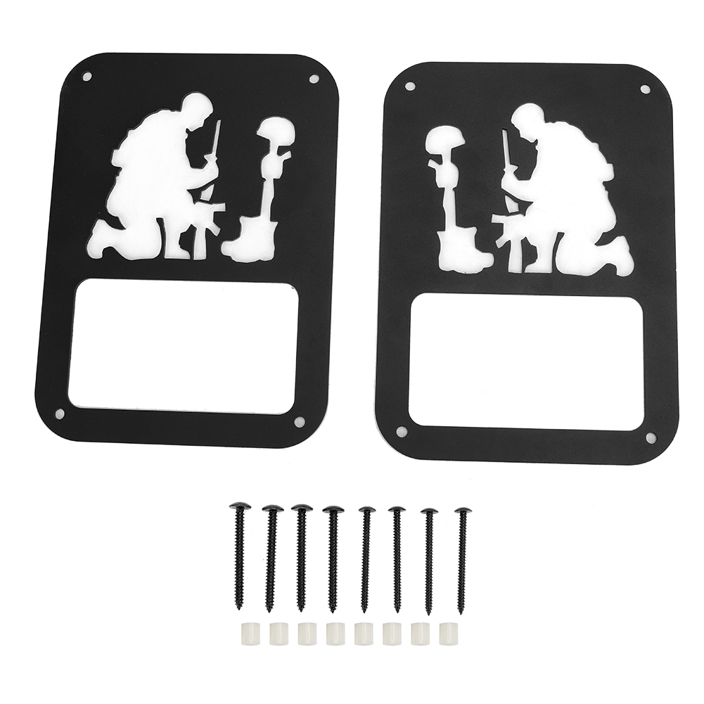 Schwarzer Rücklichtschutz Aus Aluminiumlegierung Für Jeep Wrangler Jk 2007-2017