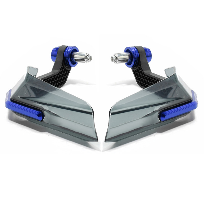 Motorrad-lenkerschutz - Hochfester Handschutz Aus T6-aluminium Und Abs, Windabweiser Für 18-21 Mm Lenker, Blau, 2 Stück.