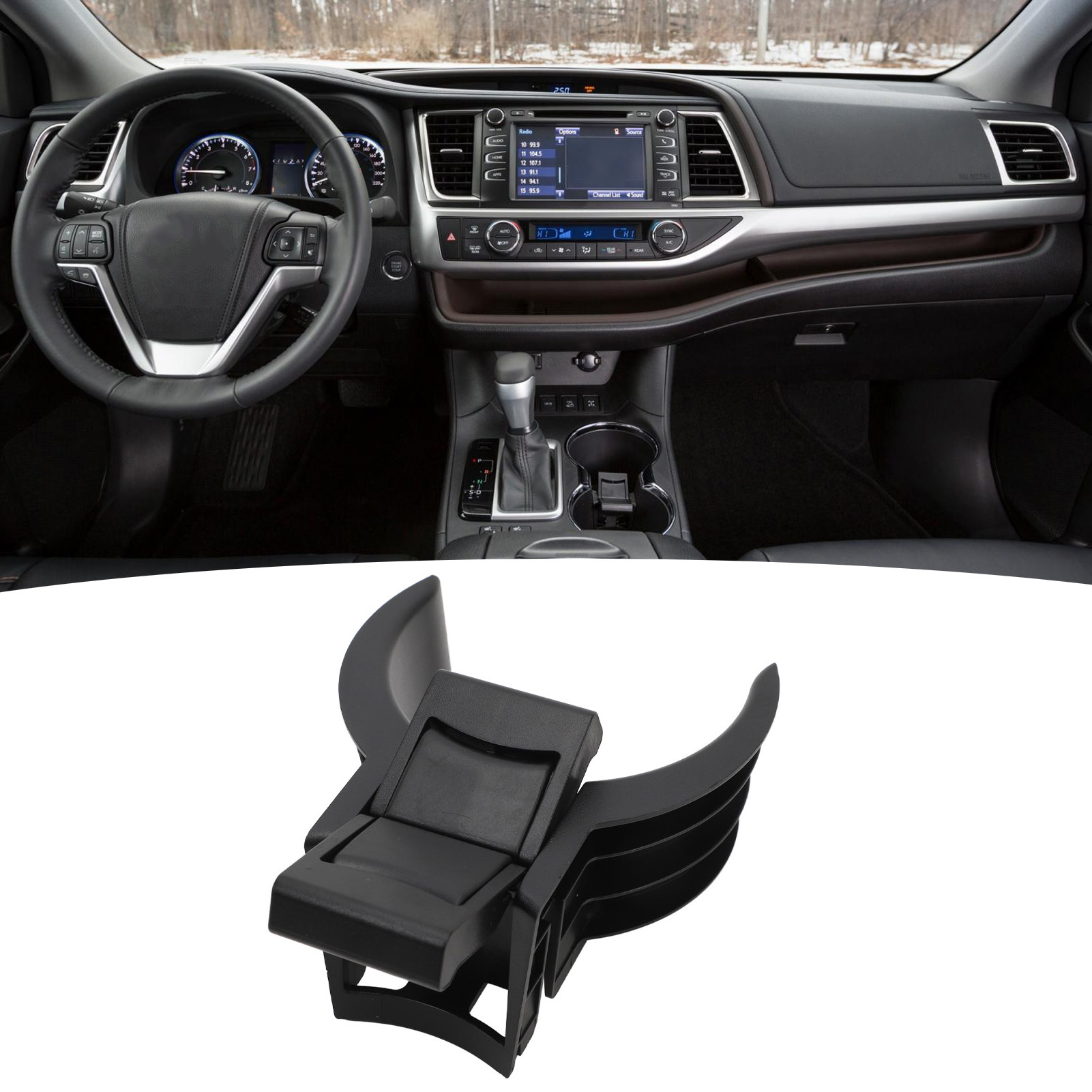 Getränkehalter-trennwand 55618-0e200-c0 Für Toyota Highlander 2017–2019, Originalmodell, Robuster Abs-einsatz
