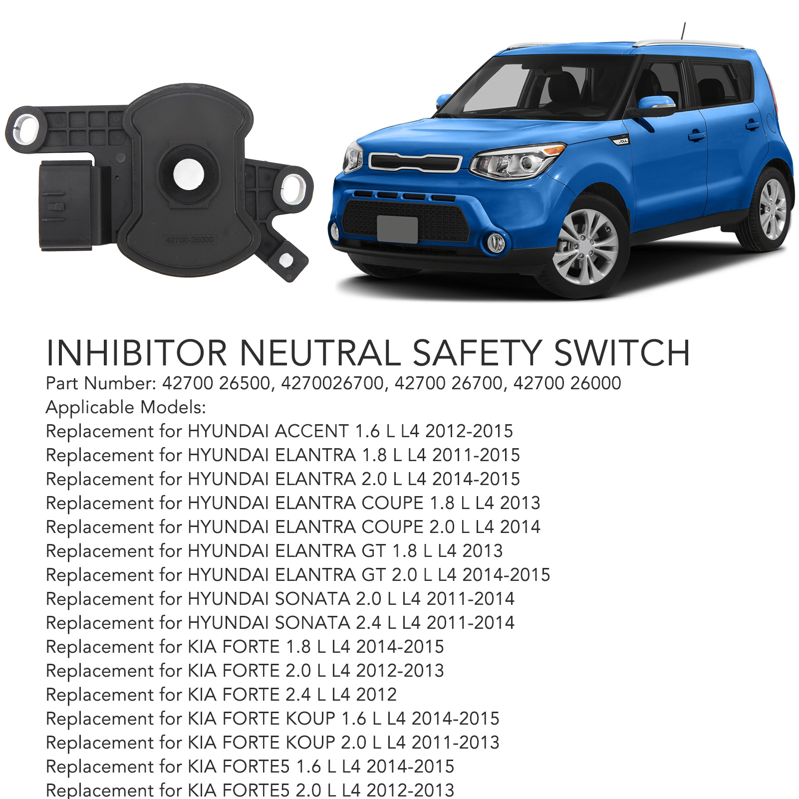 Sicherheitsschalter Für Neutralstellung Am Schalthebel 42700 26500 - Hyundai-kompatibel