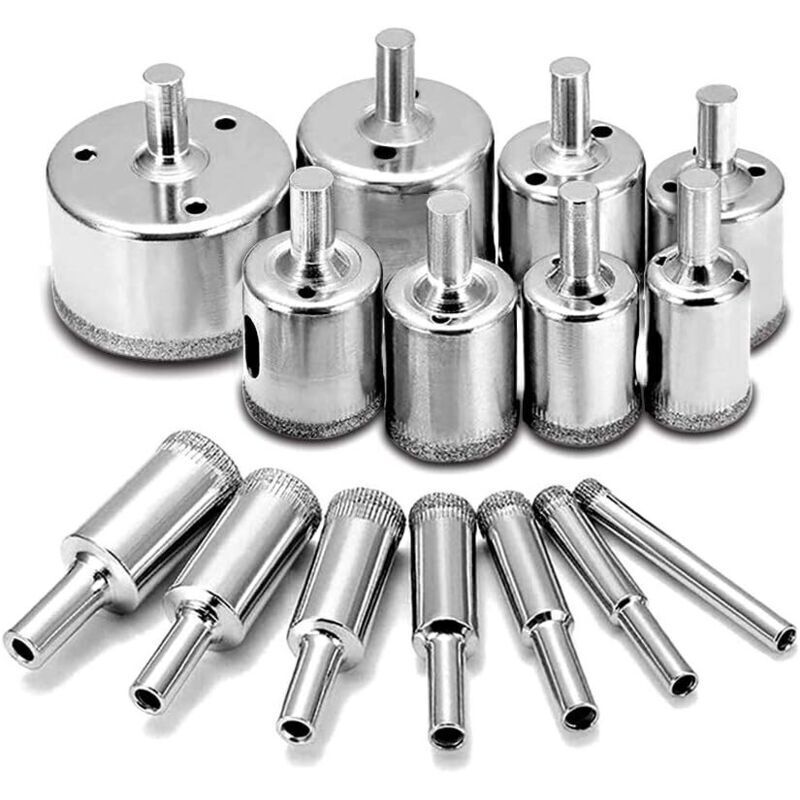Diamant-lochsäge Für Fliesen, 15-teiliges Set (4–50 Mm), Ideal Für Glas, Keramik, Porzellan Und Granit