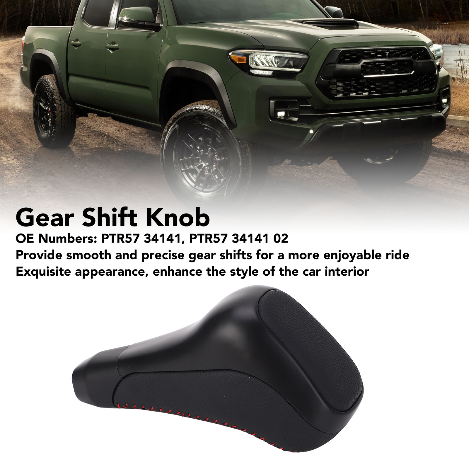 Schaltknauf Modell Ptr57 34141 02 Abs Schwarz Für Toyota Tundra 2014-2021 Und 4runner 2012-2023