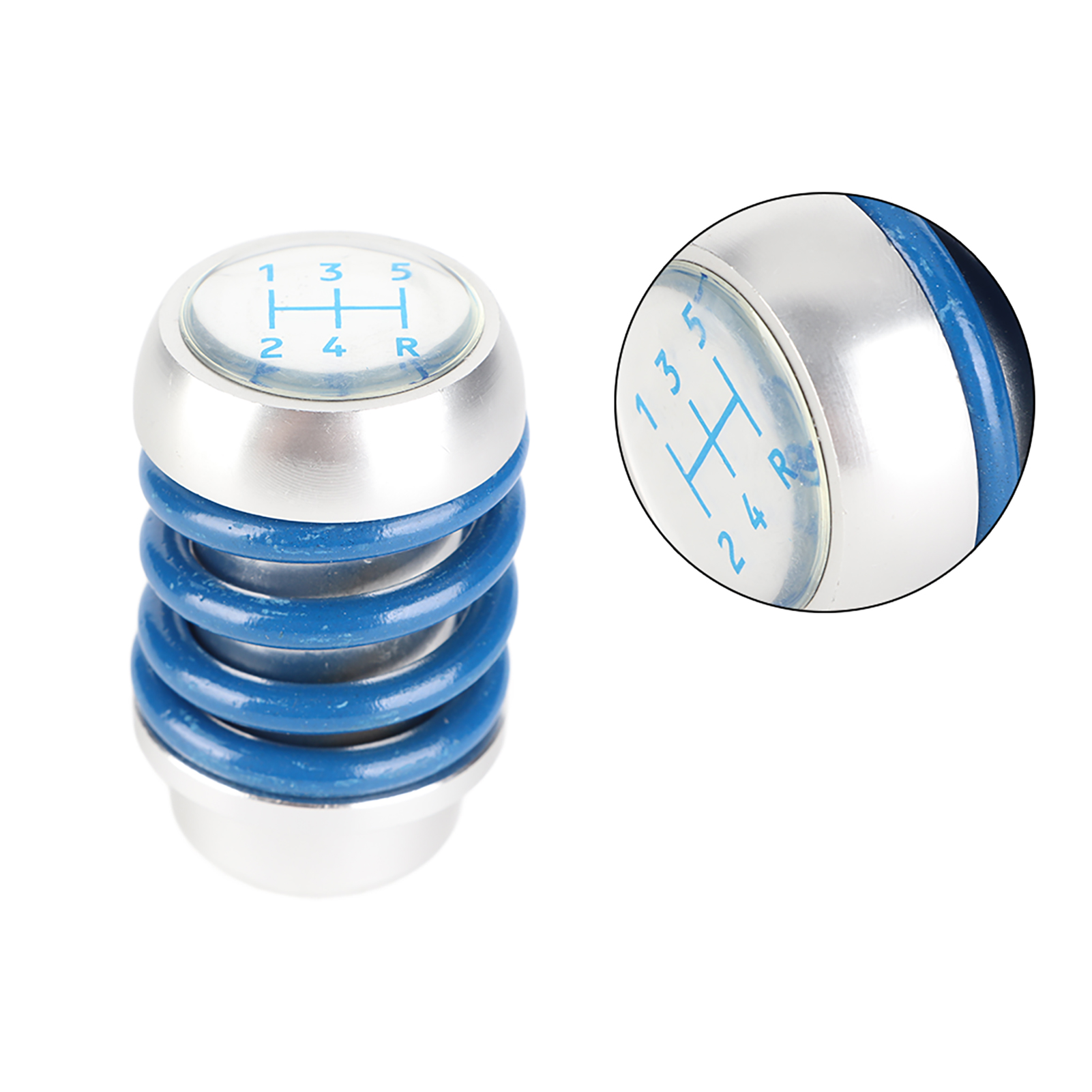 Schaltknauf Aus Aluminium Mit Blauer Feder – Universelle Passform