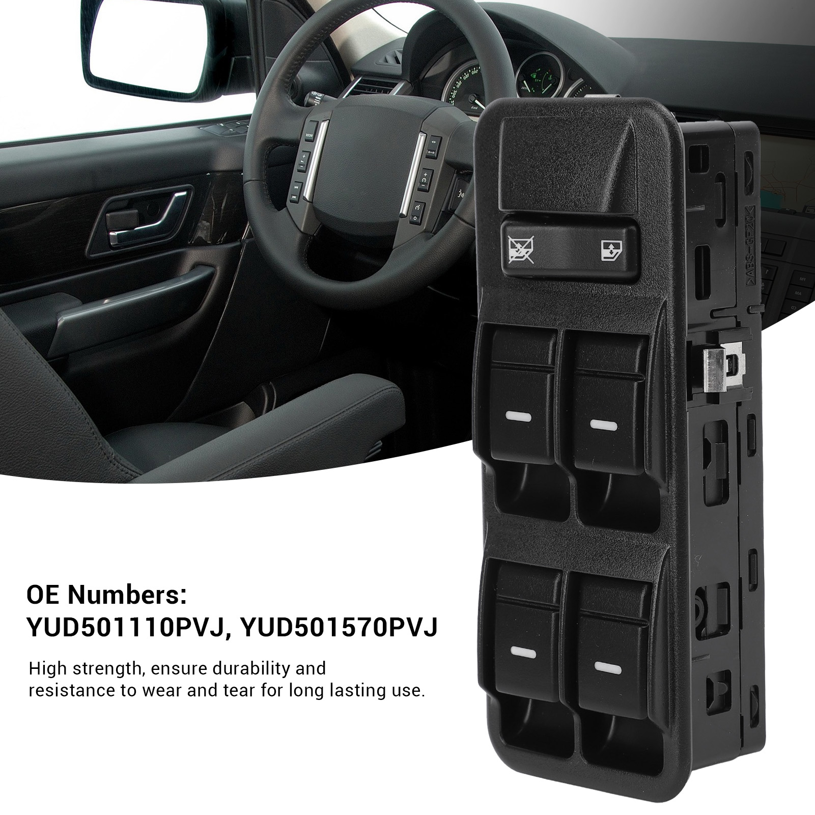 Elektrischer Fensterheberschalter Yud501110pvj (fahrerseite) Für Range Rover Sport L320 Und Land Rover Lr3, Einfache Und Langlebige Installation