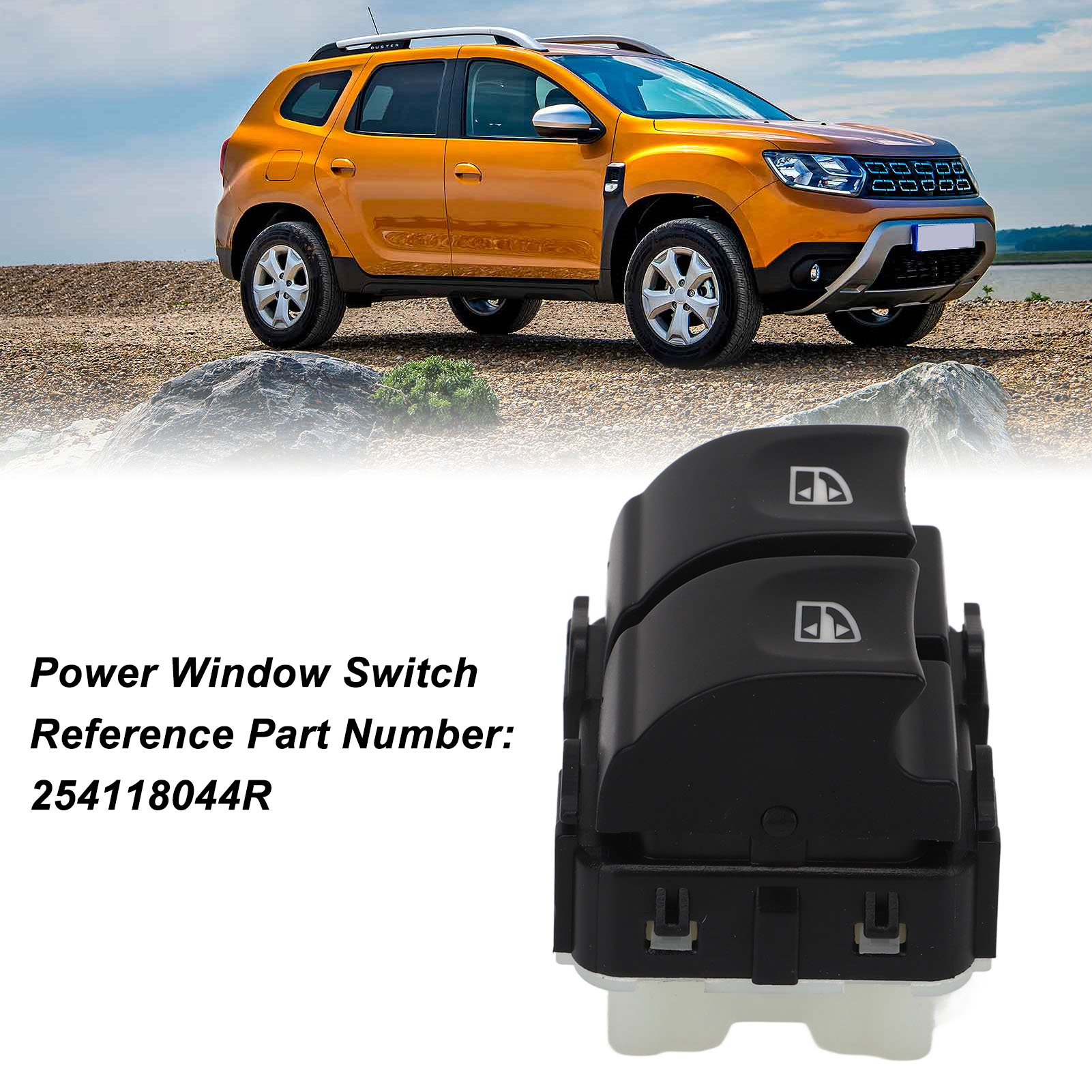 Elektrischer Fensterheberschalter 254118044r – Fenstersteuerung – Kompatibel Mit Renault Clio Iv (2013–2017) Und Ähnlichen Modellen – Feinfühlige Bedienung Und Robustes Abs-material