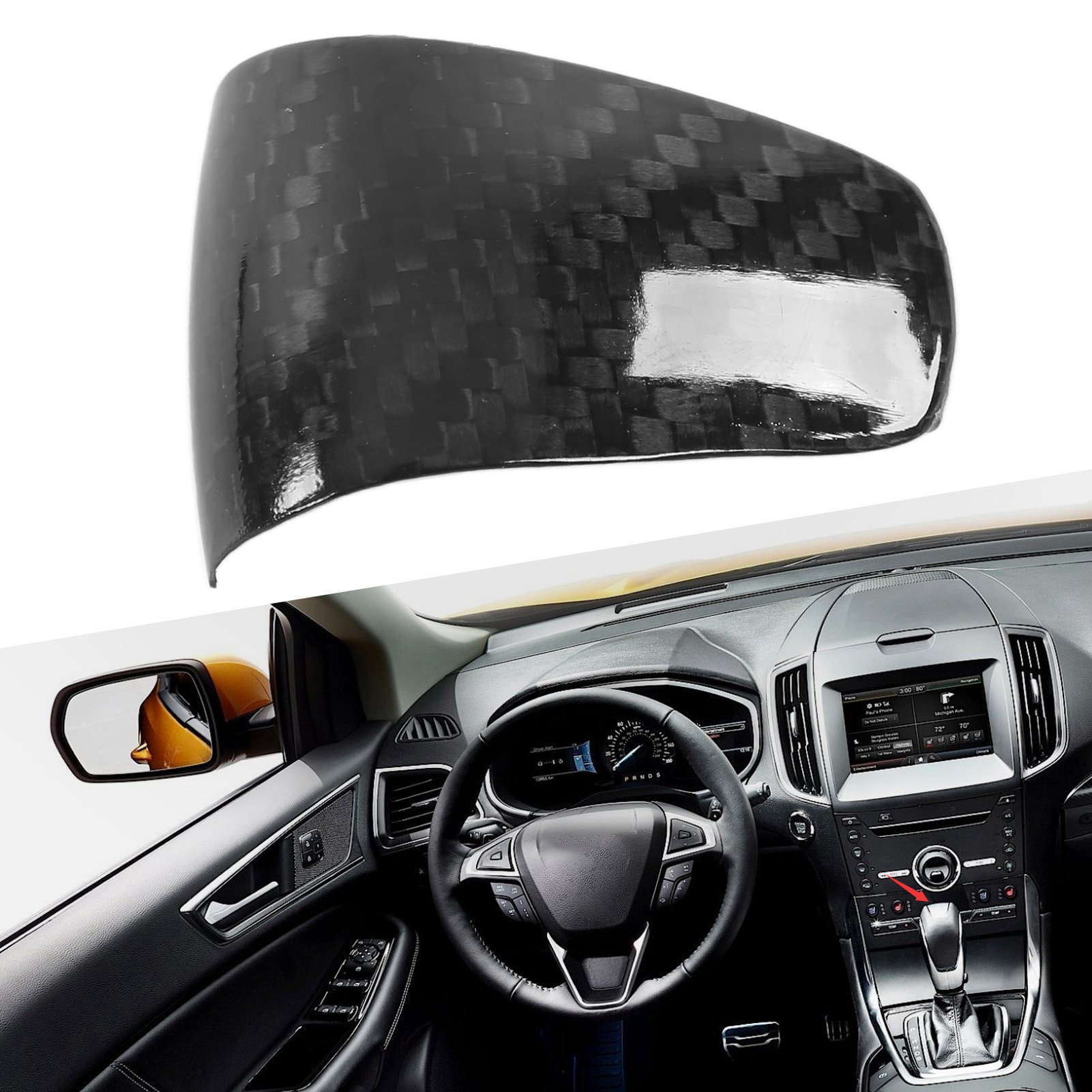 Schaltknaufschutz-set Aus Kohlefaser Für Ford Edge 2015-2018