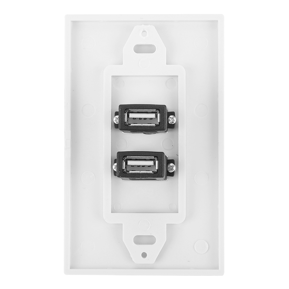 Doppel-usb-wanddose Mit Abs-frontplatte Für Büro Und Hotel