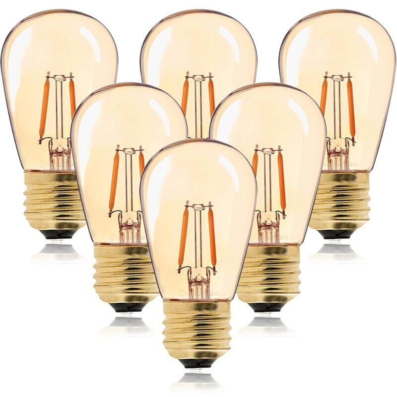 Vintage Edison St45 E27 Led-glühbirne, 1 W (entspricht 10 W), Superwarmes Licht 2200 K, Goldfaden, 1 Stück