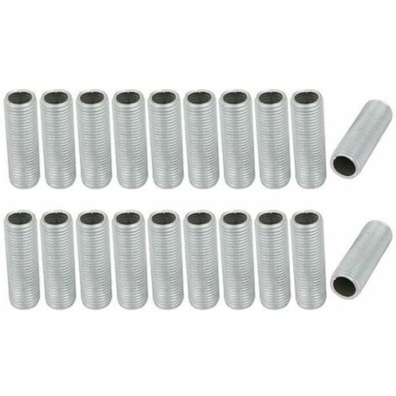 Hohlgewindestange M10 X 30 Mm Für Leuchten – Silberverzinkt, 20er-packung Für Lampenreparatur Und -montage