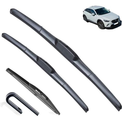 Set Mit 3 Scheibenwischerblättern Für Front- Und Heckscheibe, Kompatibel Mit Mazda Cx-3 Cx3 2014-2023, Windschutzscheiben- Und Fensterwischerblätter 22" + 18" + 10