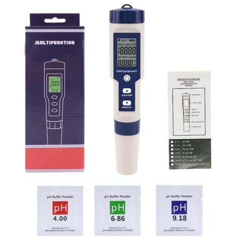 Wasserdichte Wasserwaage Mit Automatischer Kalibrierung: Tp67 Hochpräziser, Multifunktionaler, Tragbarer Ph-tester In Stiftform Zur Bestimmung Der Wasserqualität (salzgehalt, Temperatur, Tds, Ce, Ph)