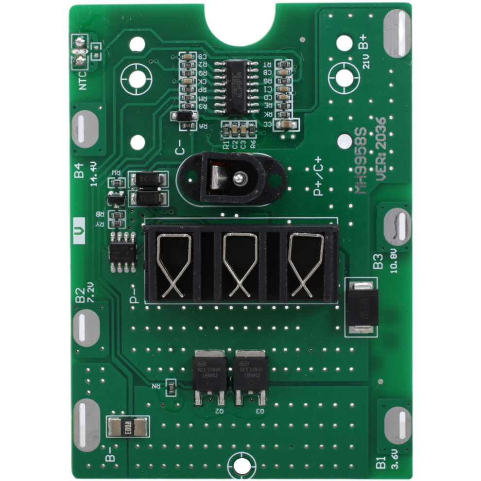 2 Bms 5s 20a 18v 21v Li-ion Elektrowerkzeug-akku Externer Akku Ntc Ladeplatine Temperaturschutz Dc-stecker