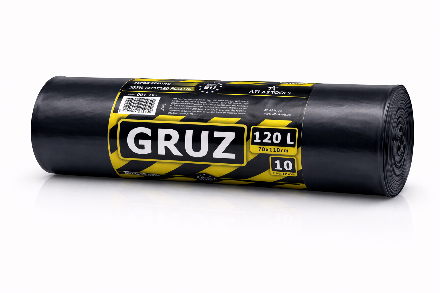 Atlas Werkzeugsäcke Für Bauschutt, Extrem Robust Und Langlebig, Groß (70 X 110 Cm, 120 L), 10 Stück