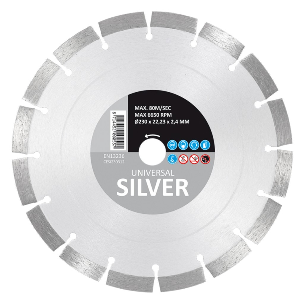 Carat Diamanttrennscheibe Universal Silver 230 X 22,23 Mm Cesi230312