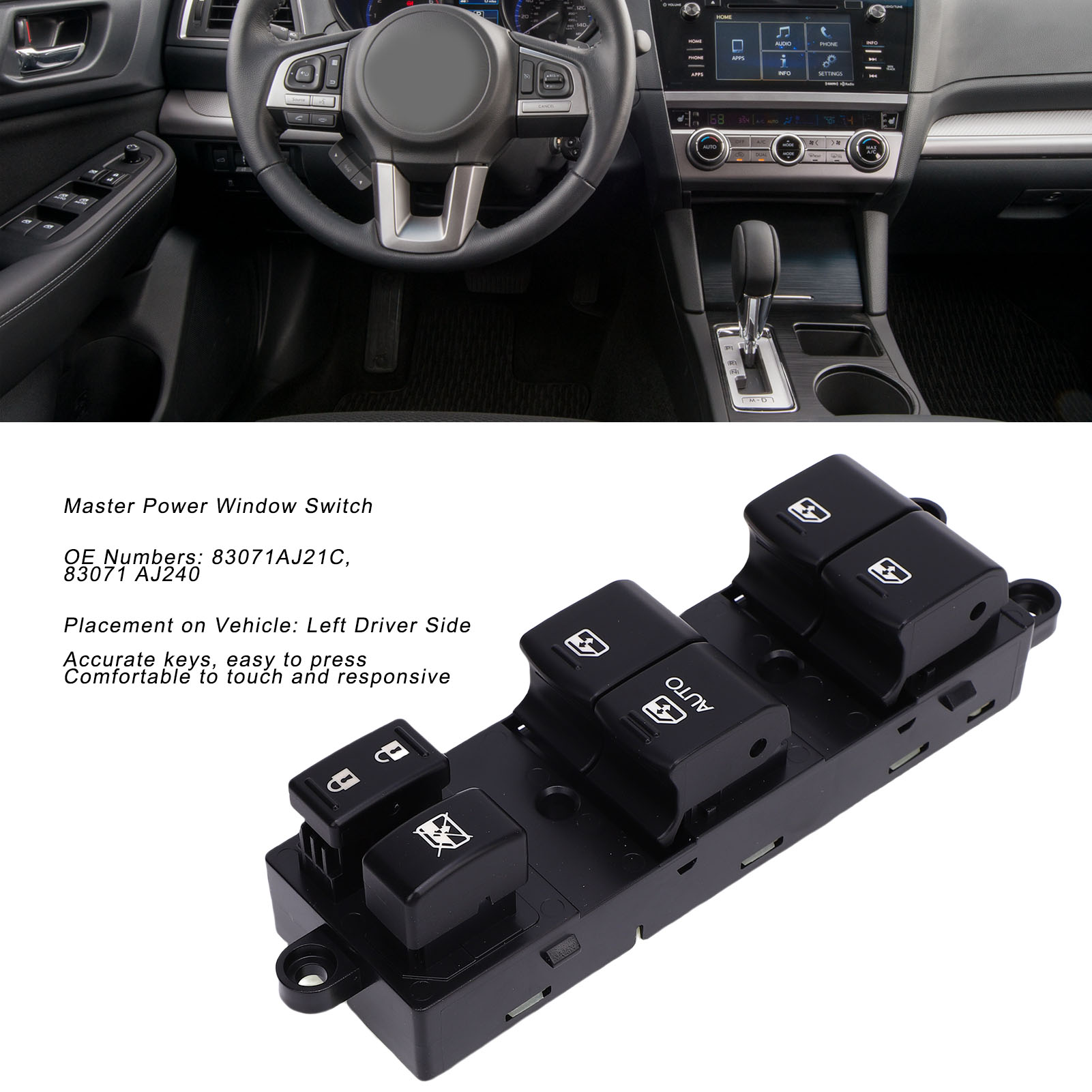 Subaru Outback Legacy Fensterheberschalter Fahrerseite 83071aj21c Fenster Vorne Links