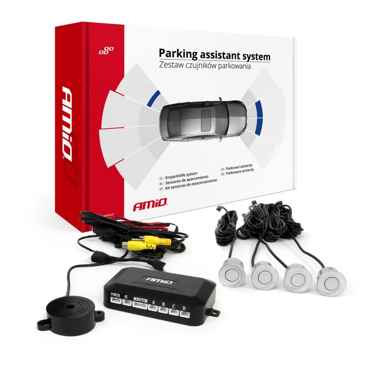 Einparkhilfe-set Für Kamera Und Lcd-display, Silber, 22 Mm, Amio-02990