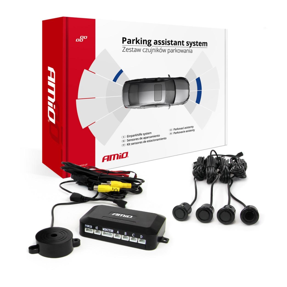 Einparkhilfe-set Für Kamera Und Lcd-display, Gold, 18 Mm, Amio-02992