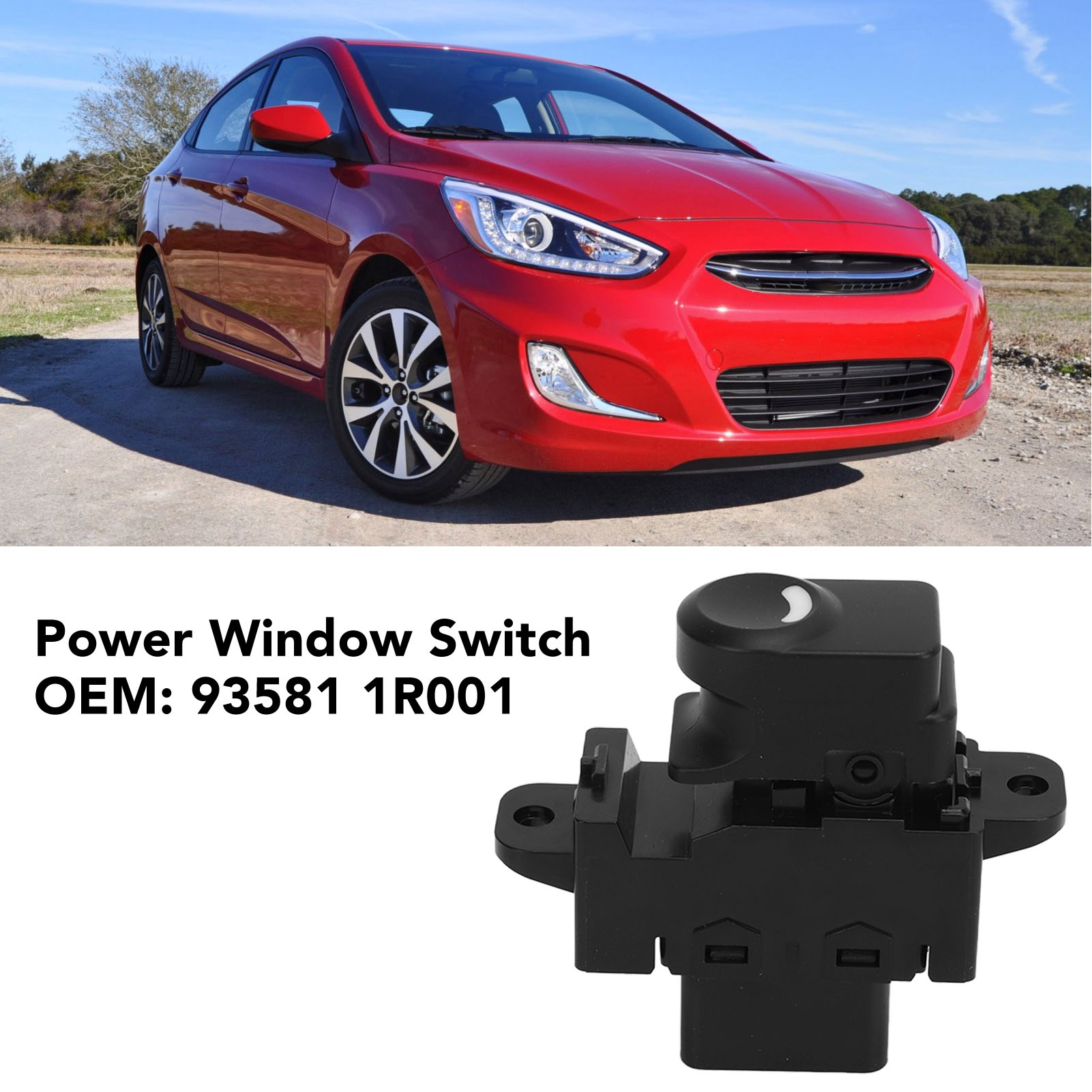 Schalter Für Elektrische Fensterheber Hinten 93581 1r001 Links/rechts Für Hyundai Accent (2013-2017)
