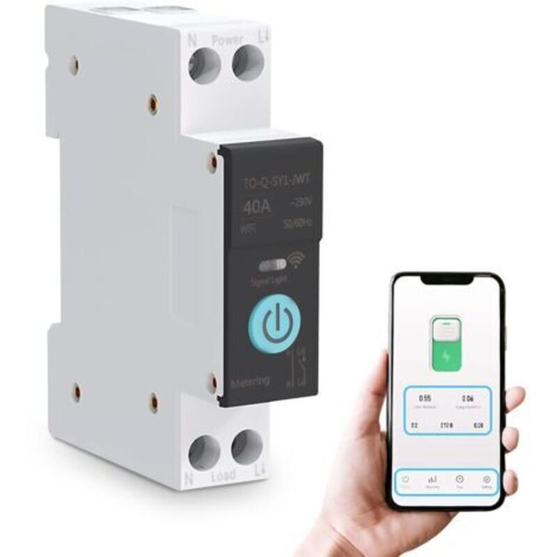 Disjoncteur Différentiel Intelligent Wifi 40a Avec Télécommande Smartphone Et Matériau Pa66 Ignifuge