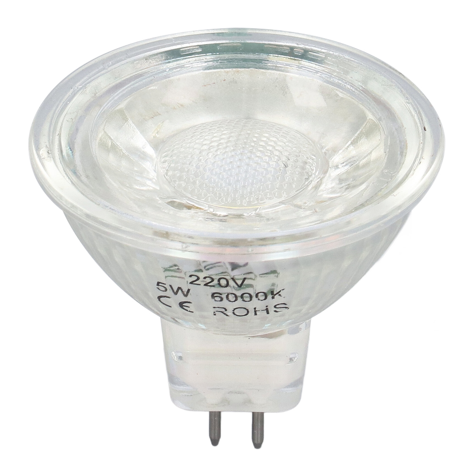 Mr16 5w Cob Dimmbarer Led-spot Mit Glasplatte Für Wohn- Und Schlafzimmer, Flimmerfreies Licht, 220v