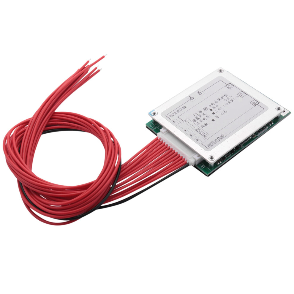 13s 48v 20a Li-ion Akku Bms Pcb Platine Schutzpanel Mit Balance Für Elektroroller