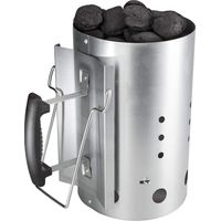 1 Anzündkamin, 30 Cm X 19 Cm, Sicherheitsgriff, Robuster Stahl, Schnellanzünder Für Weber Grill 7416