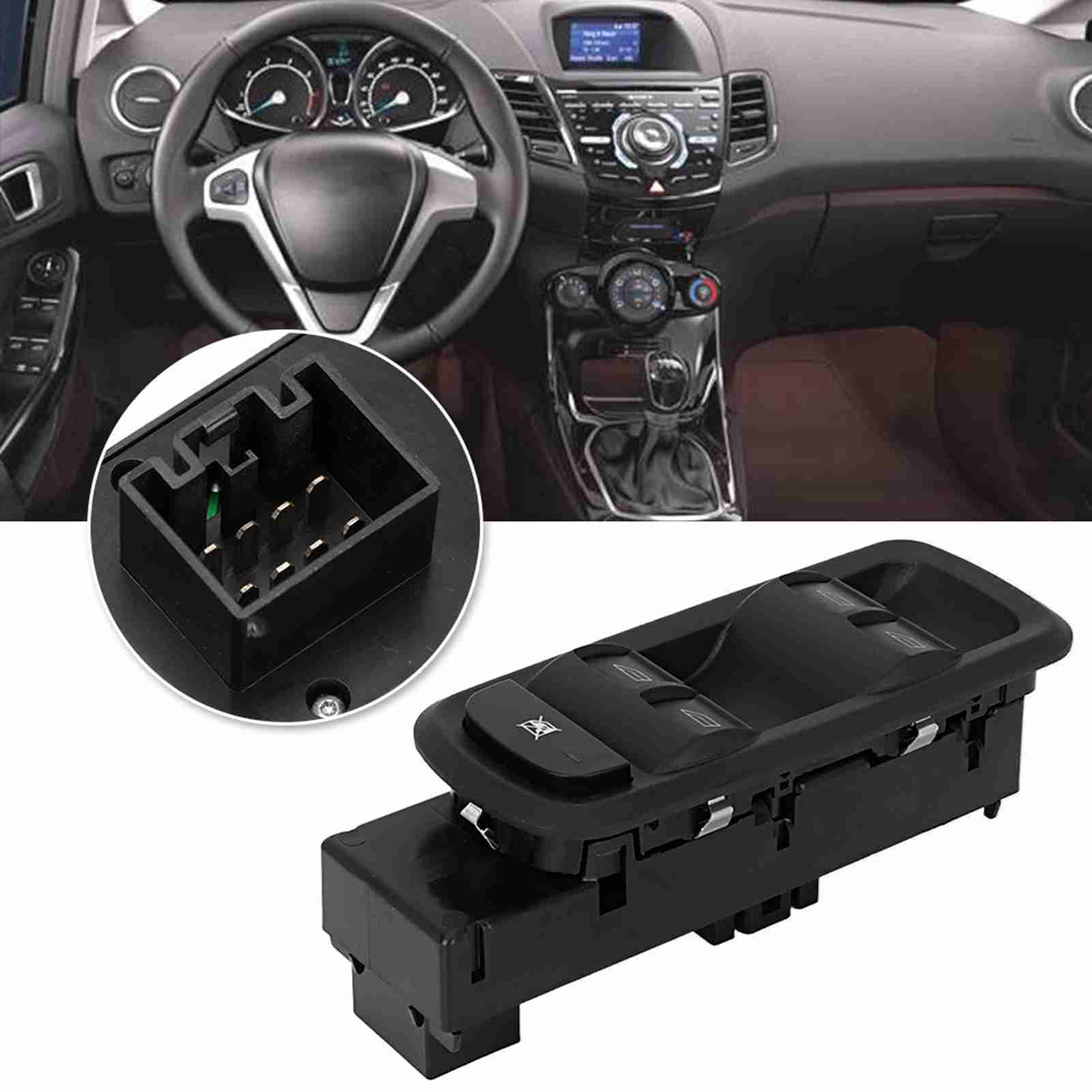 Hauptschalter Für Elektrische Fensterheber Für Ford Fiesta 2011–2013 – Abs – Oem 8a6t-14a132-cc