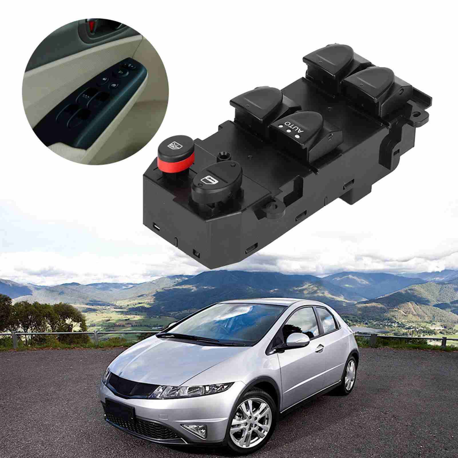 Elektrischer Fensterheberschalter Vorne Links, Kompatibel Mit Honda Civic 2006-2011, Teilenummer 35750-snv H51