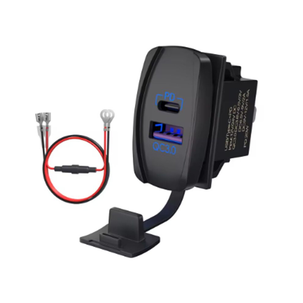 Wasserdichter 12v Usb Kippschalter Usb C Und Qc 3.0 Dual-port Pd Ladebuchse Für Auto Utv Rzr Camper Lkw Boot
