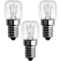 3 Stück E14-ofenlampen (25 W), Hitzebeständig Bis 300 °c, Dimmbar, Warmweiß (2300 K), Für Mikrowellen Und Salzkristalllampen.