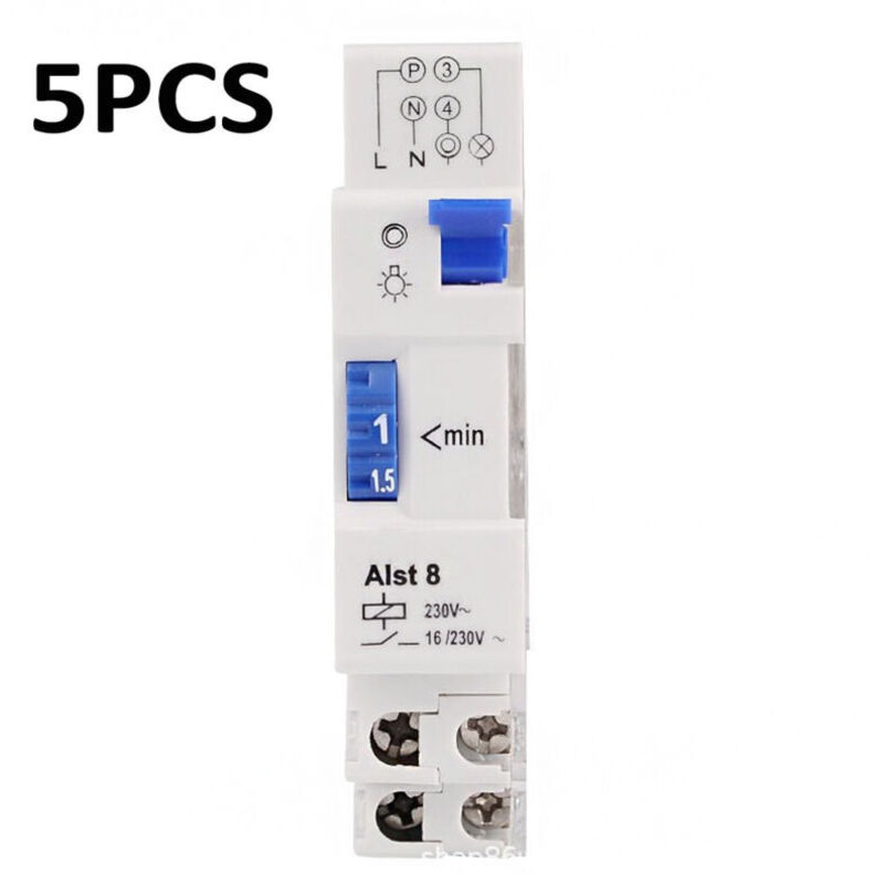 Elpa 8 Elektromechanischer Treppentimer – 5er-pack, Französische Ausführung, 4-adrige Verkabelung