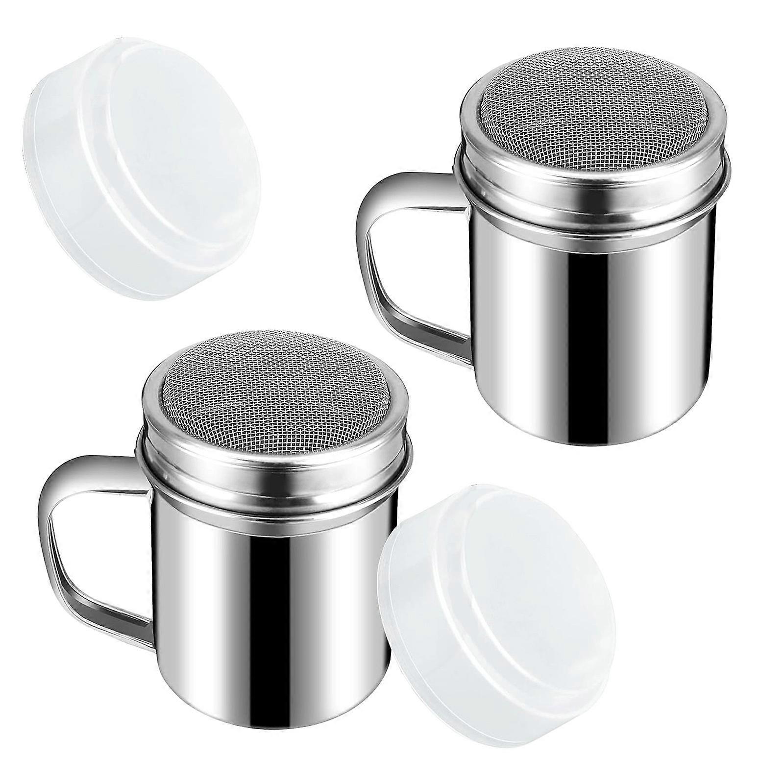 2er-pack Mehlstreuer Aus Lebensmittelechtem Edelstahl 304 Mit Herausnehmbarem Sieb, Komfortablem Griff Und Zuckersieb, Mehrfarbig
