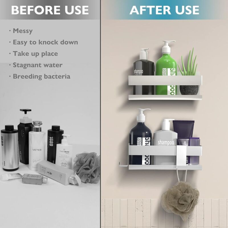 Duschablage Ohne Bohren Wandhalterung Aus Edelstahl Sus304 Für Duschgel Und Shampoo