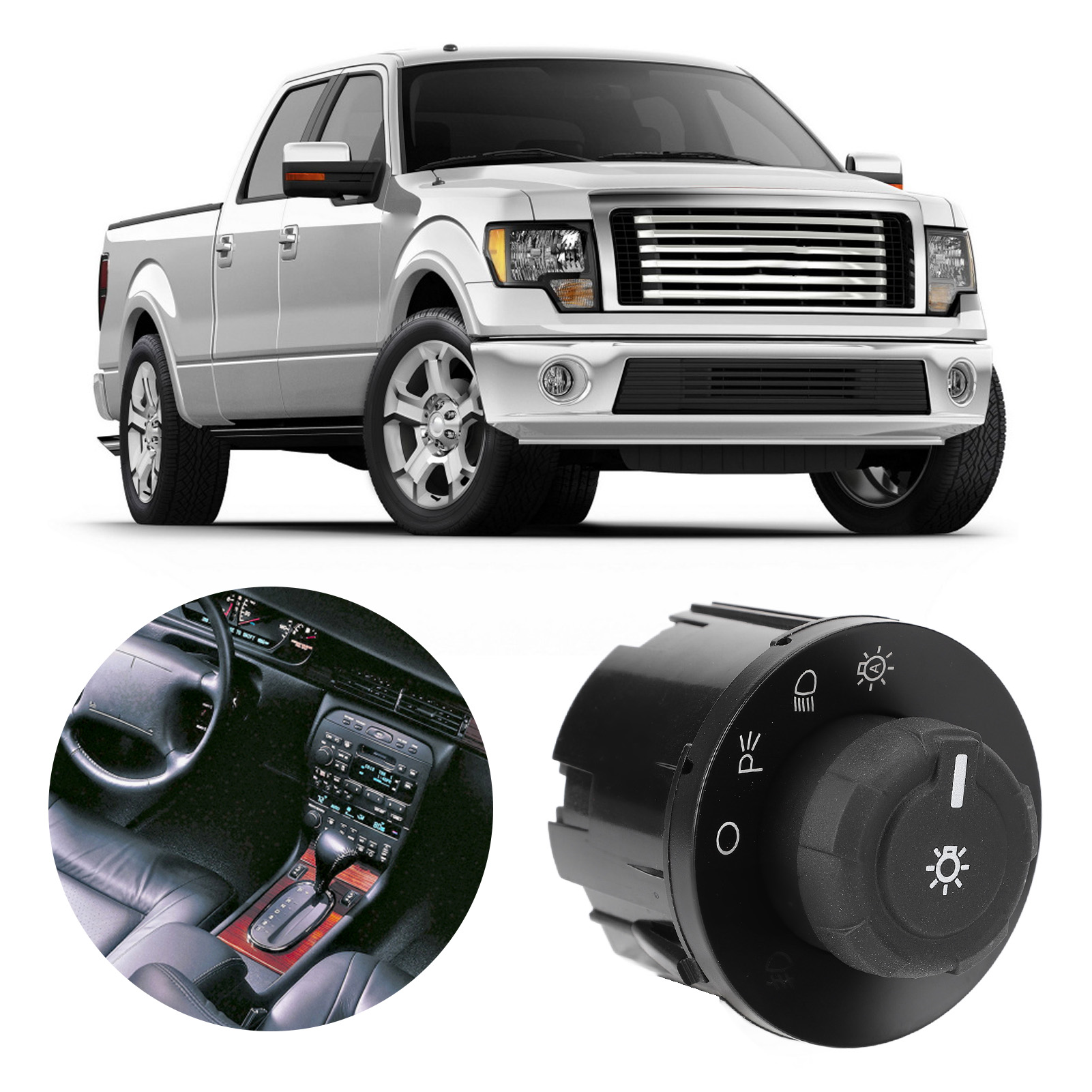 Scheinwerfer- Und Nebelscheinwerferschalter 9l3z11654ca Für F450 F550 - Verstärktes Abs