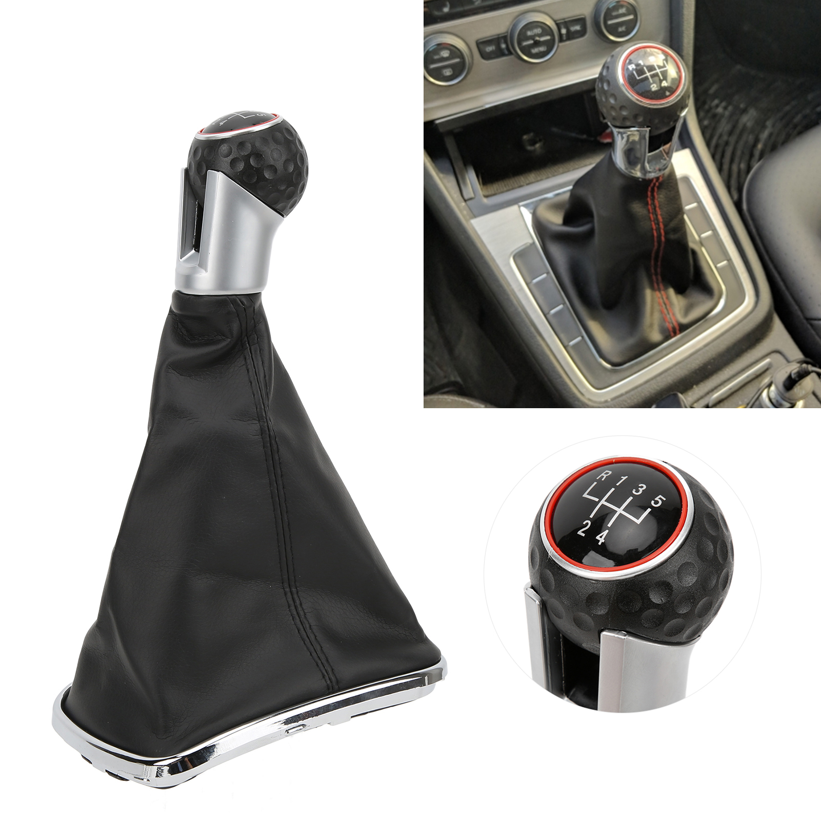 Schalthebelgriff Mit Taschenabdeckung Als Ersatz Für Volkswagen Bora Mk4 1999-2005 5-gang-schalthebel