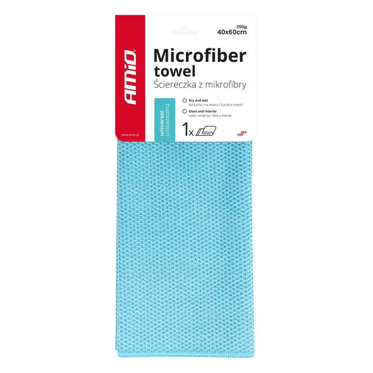 Mikrofasertuch Zur Reinigung Von Fenstern Und Autoinnenräumen 40x60 Cm 350 G Amio-03738
