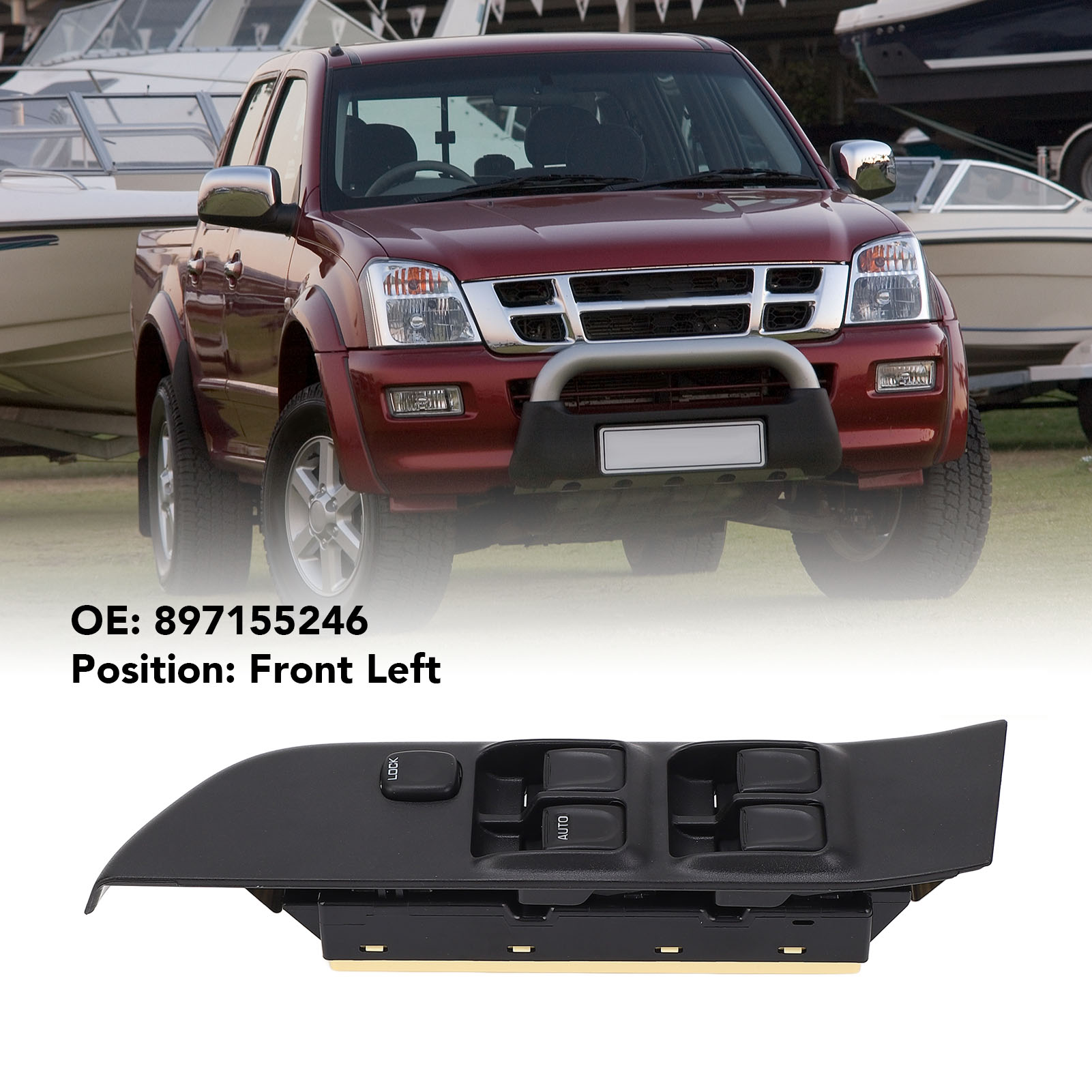Elektrischer Fensterheberschalter Vorne Links Mit Oe 897155246 Für Isuzu Tfr/tfs 1999-2009