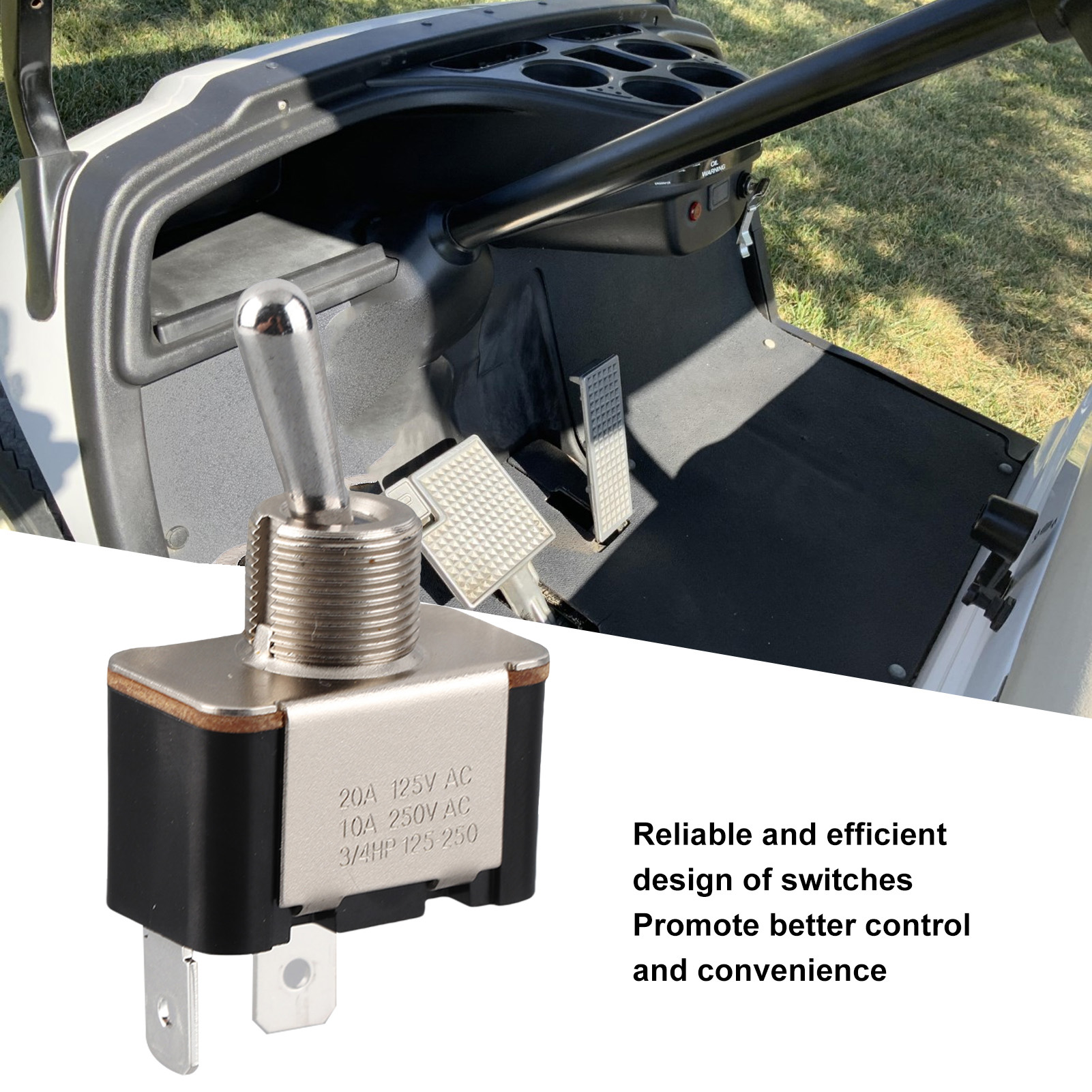 Ju2 H2727 00 00 Hochleistungs-metall-wippschalter Für Golfwagen - Kompatibel Mit G19, G22 Und G29