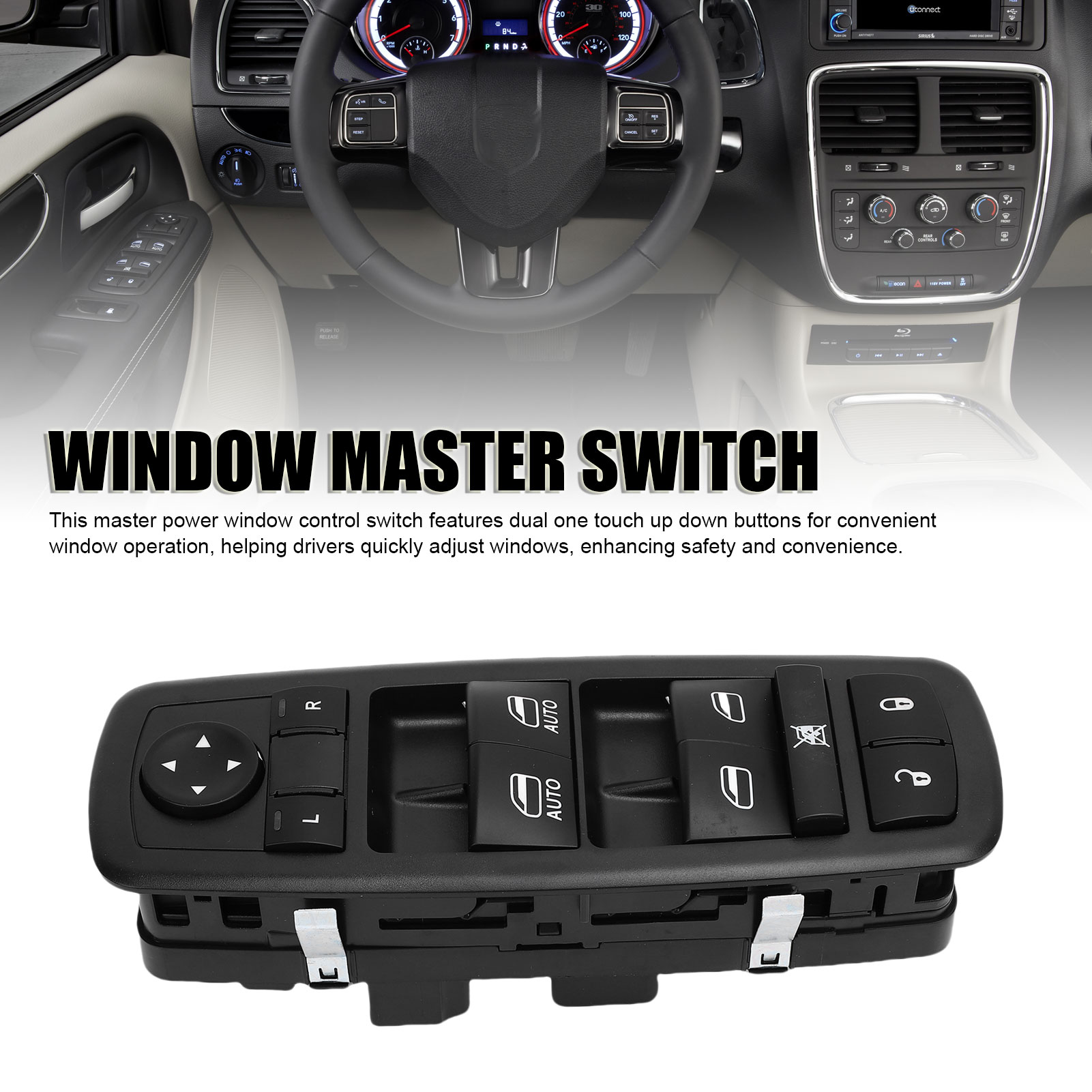 Elektrischer Fensterheberschalter Für Fahrerseite Mit 3+9 Pins 68110866ab/aa - Automatischer Fensterheberschalter Für Grand Caravan 2012-2016