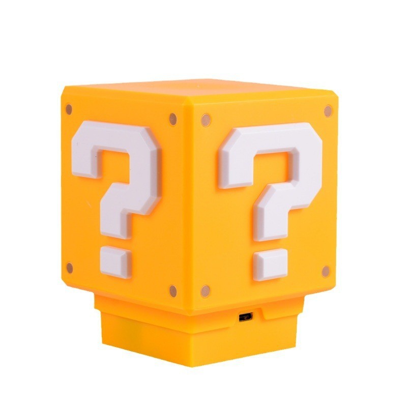 3d-nachtlicht In Form Eines Symbols (fragezeichen), Led, Originalsound, Usb-ladefunktion, Quadratischer Baustein, Touch-schalter, Kinder-nachttischlampe, Retro-spielzeug, Geschenk, Dekoration
